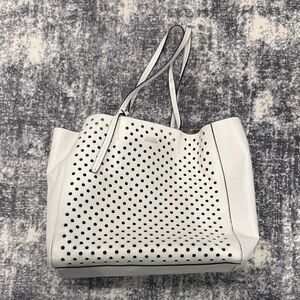 Kate Spade White Perforated Tote